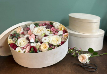 Flowerbox ovale in legno di balsa
