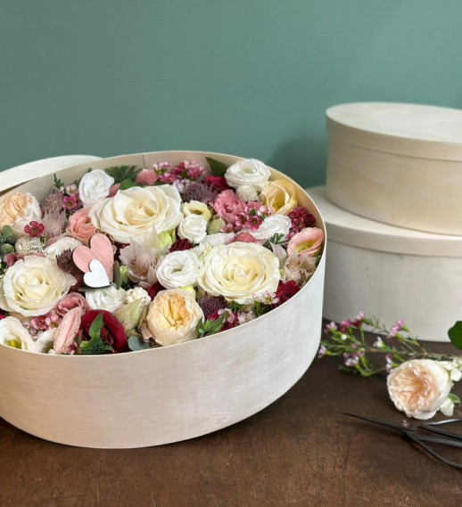 Flowerbox ovale in legno di balsa