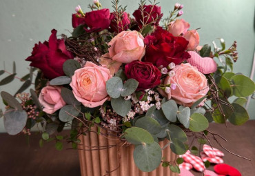 Flower box cuori rossi