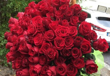 100 rose rosse gambo lungo